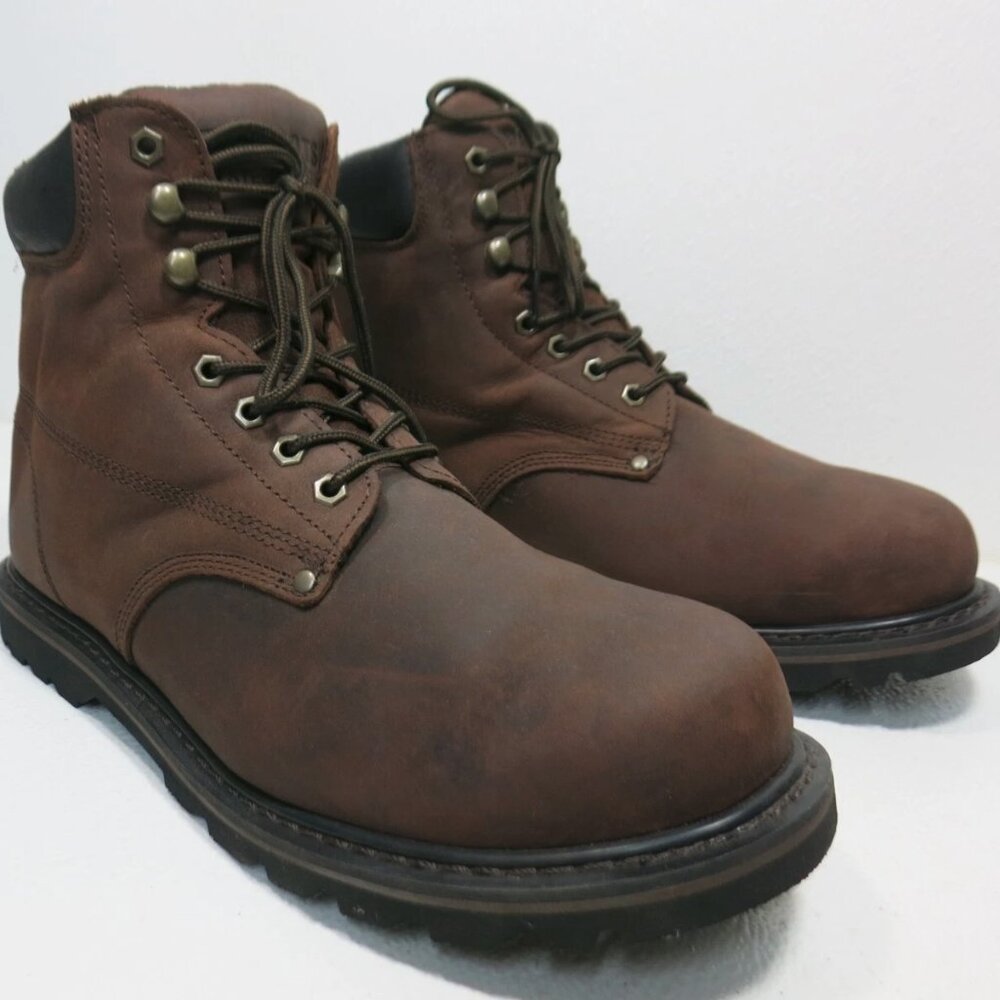 Everboots Steel Toe Nubuck Leather Boots Shoes Men's Dress Stiefel Bottes Sz 13